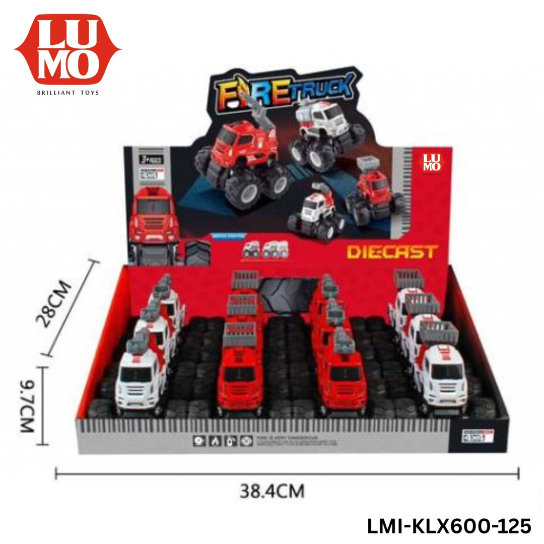 FRI METAL FIRE TRUCK MIX MODEL 12pc BOX