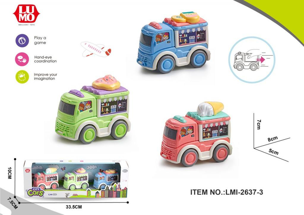 3 PCS P/B CITY CAR BOX PKG